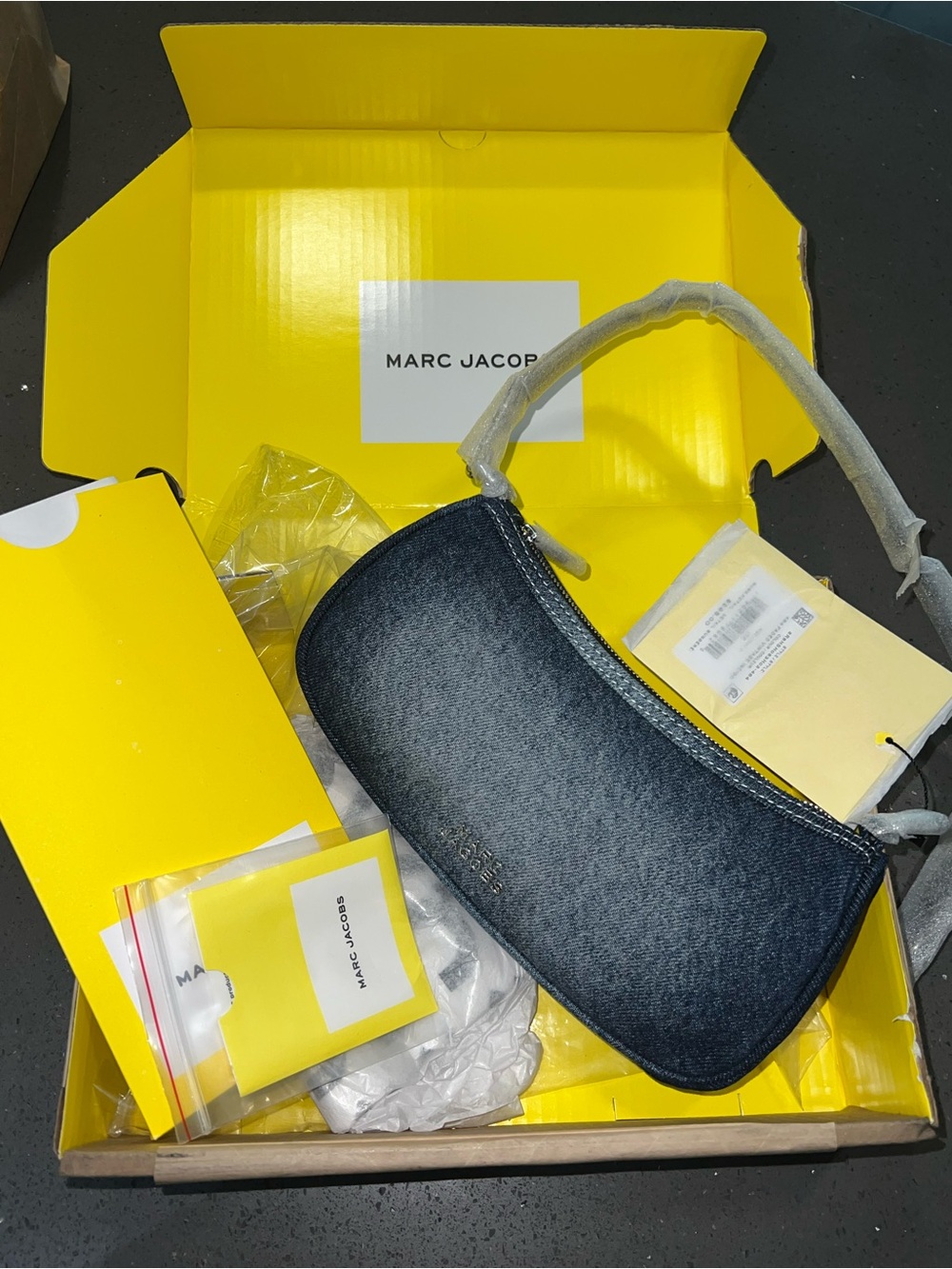 Marc Jacobs The Faded Denim Charm Shoulder Bag
